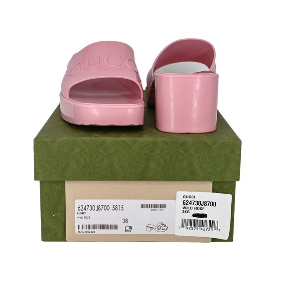 Gucci Logo Rubber Platform Slide Sandals - Picture 6 of 16